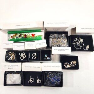 Avon Earrings Bundle Ravishing Rose Brilliant Blue Proud Texan Dreidel & more